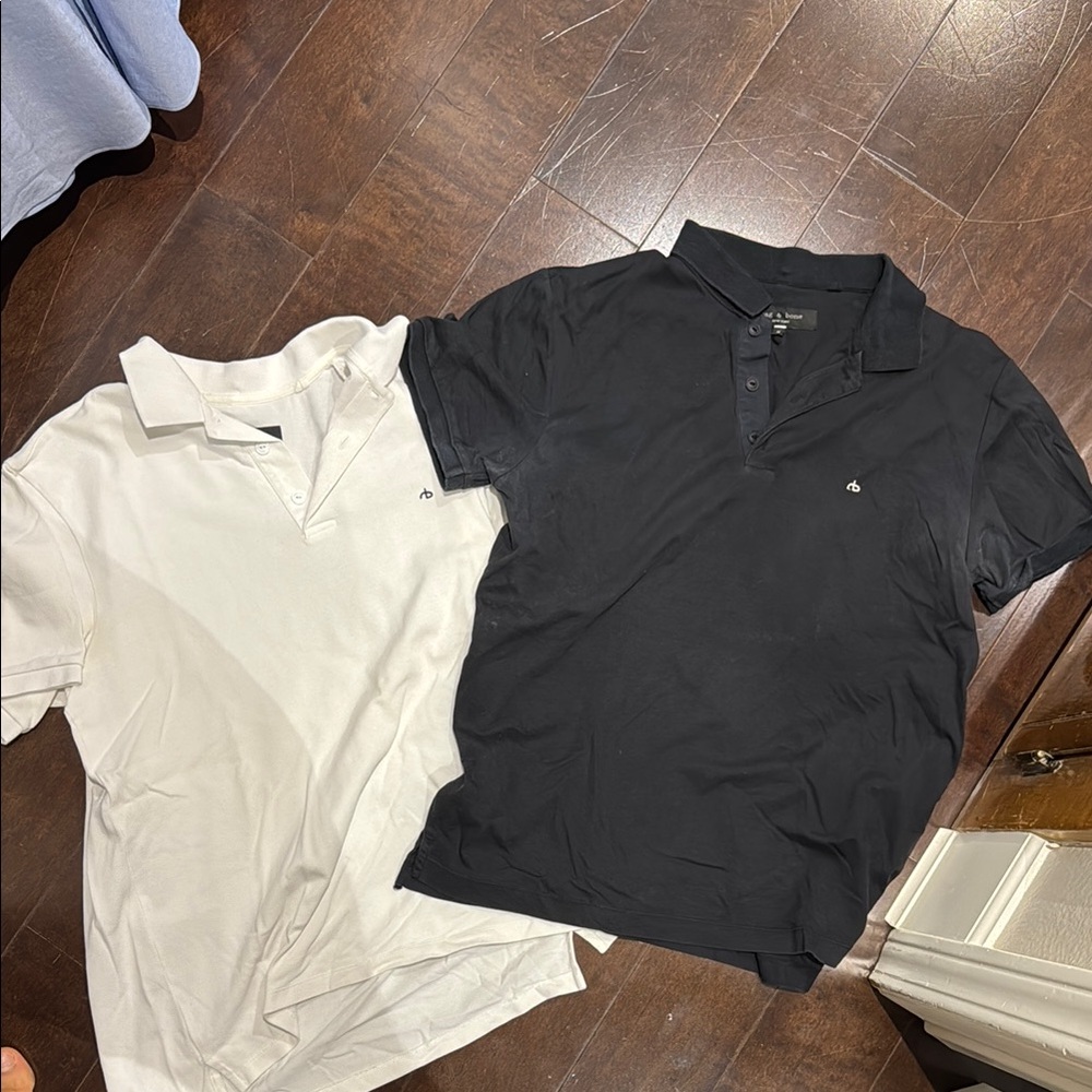 Men’s black and white rag & bone Medium Collared Shirts